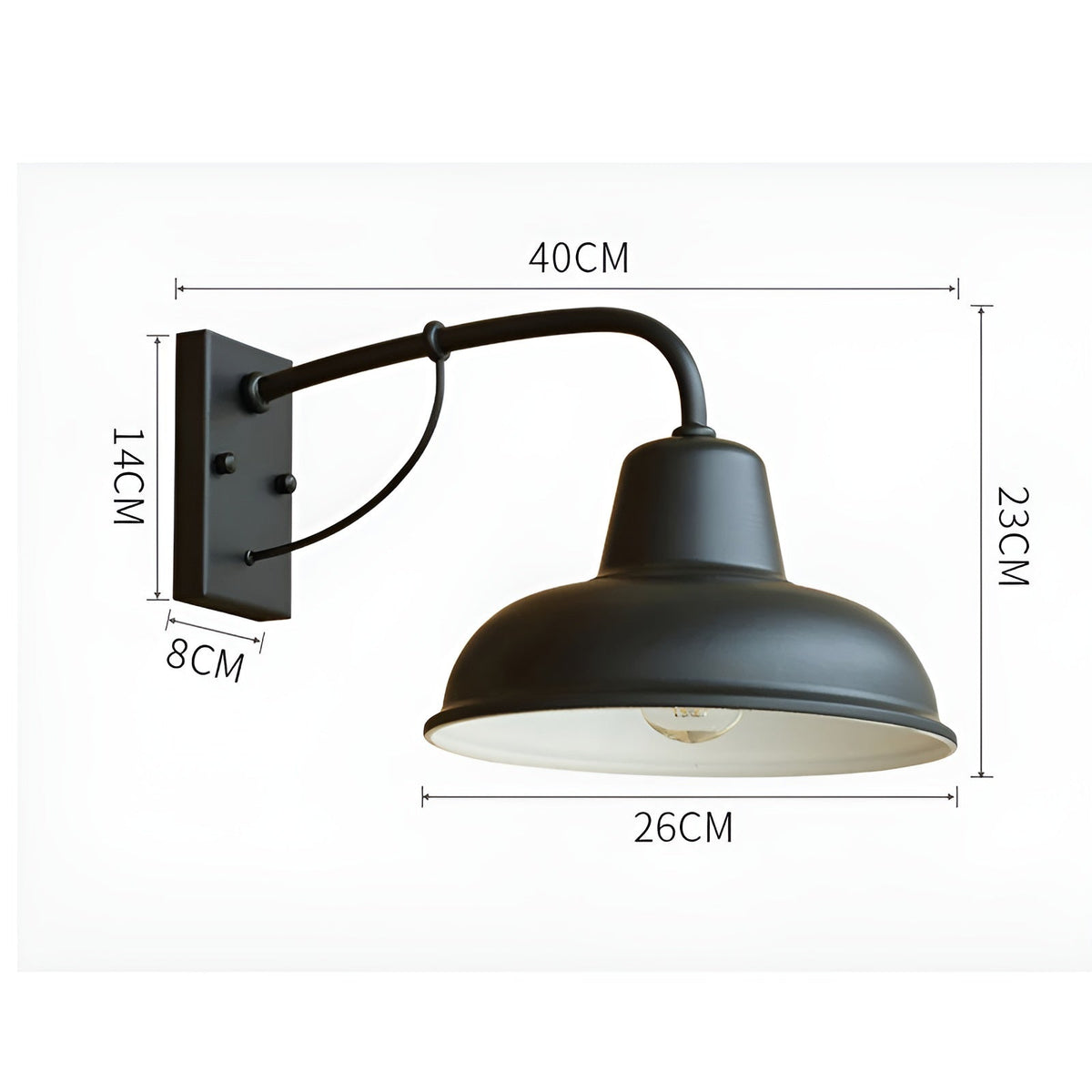 Barn Vintage Wall Sconce - Industrial Wall Lamp for a Warm Ambience