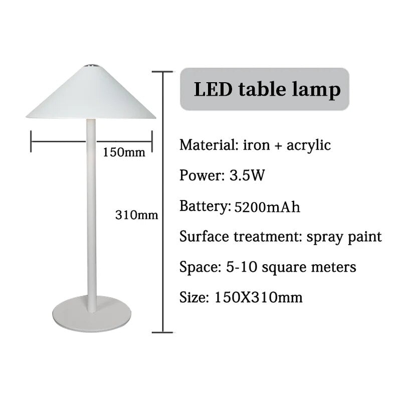 Aeloft - Dimmable Cordless Desk Lamp with Elegant Design