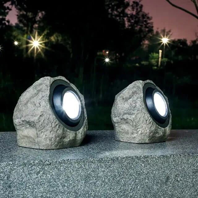 Rocky Glow - Lampe Solaire Élégante pour Extérieur