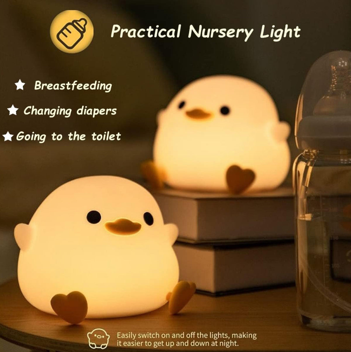 DuckieDream Light - Automatic Rechargeable LED Duck Night Light