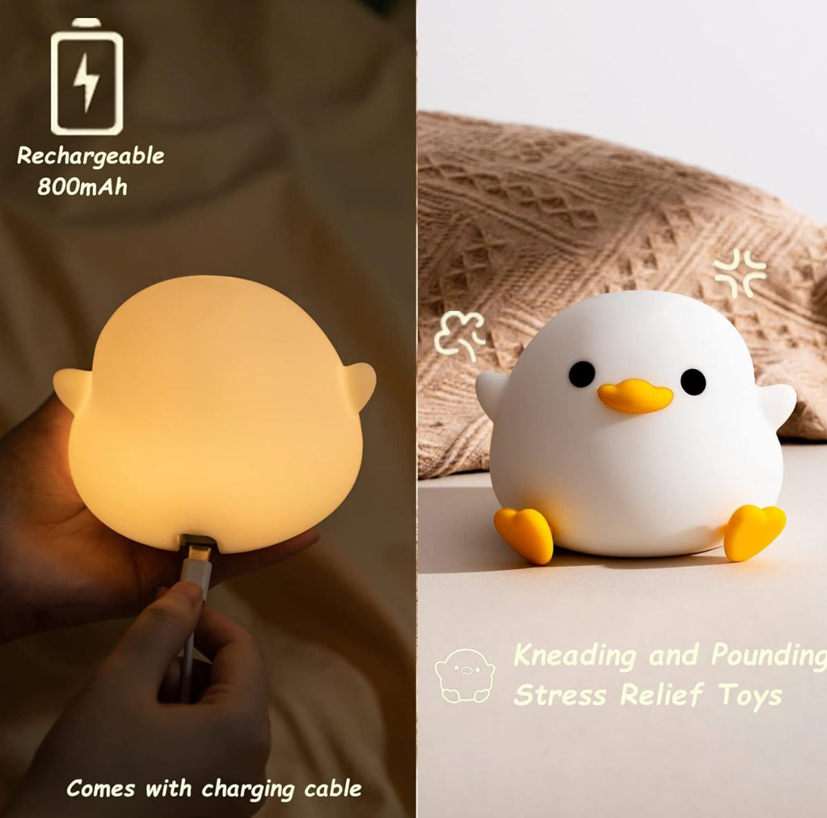DuckieDream Light - Automatic Rechargeable LED Duck Night Light