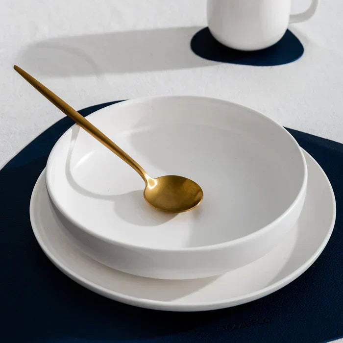 CarvonSteel - Minimalist Flatware Set in Stainless Steel with Titanium Finish