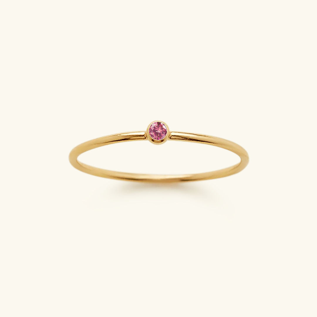 Bague Pierre de Naissance Celestia - Argent Plaqué Doré