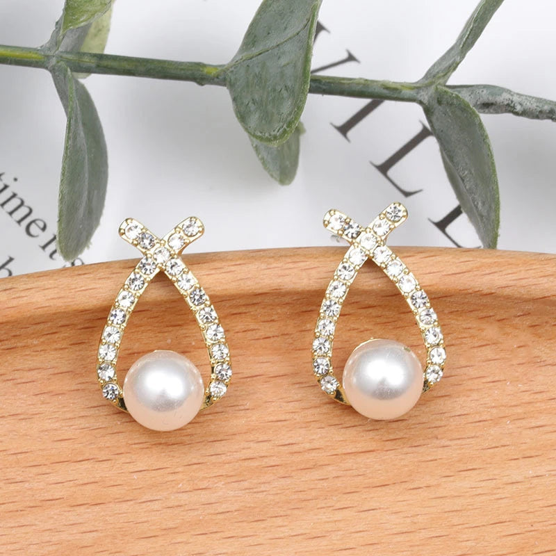 Marie - Boucles d'oreilles perle scintillante