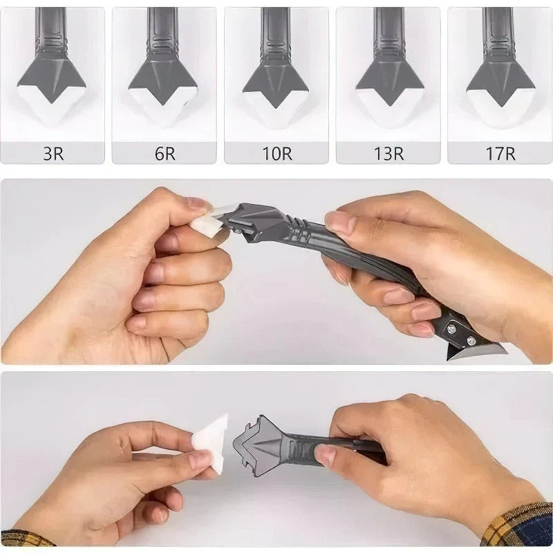 GroutEase - 3-in-1 Silicone Sealant Removal & Smoothing Tool
