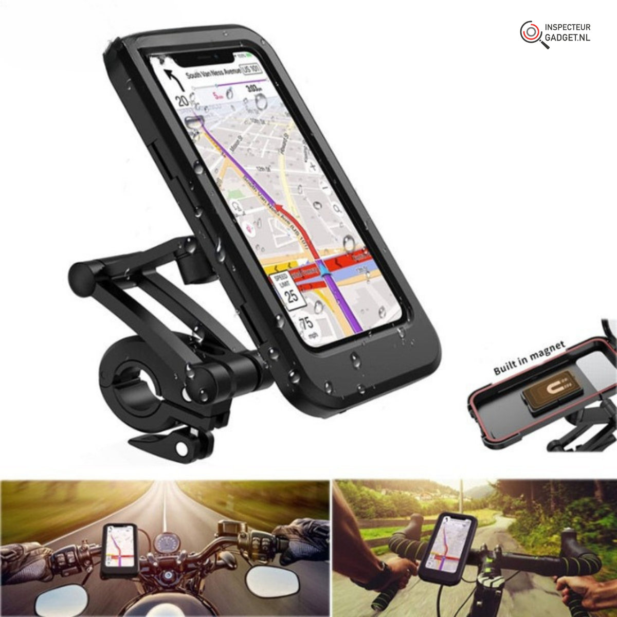 Holdy Pro - Waterproof Universal Phone Mount for Bike and Motorcycle