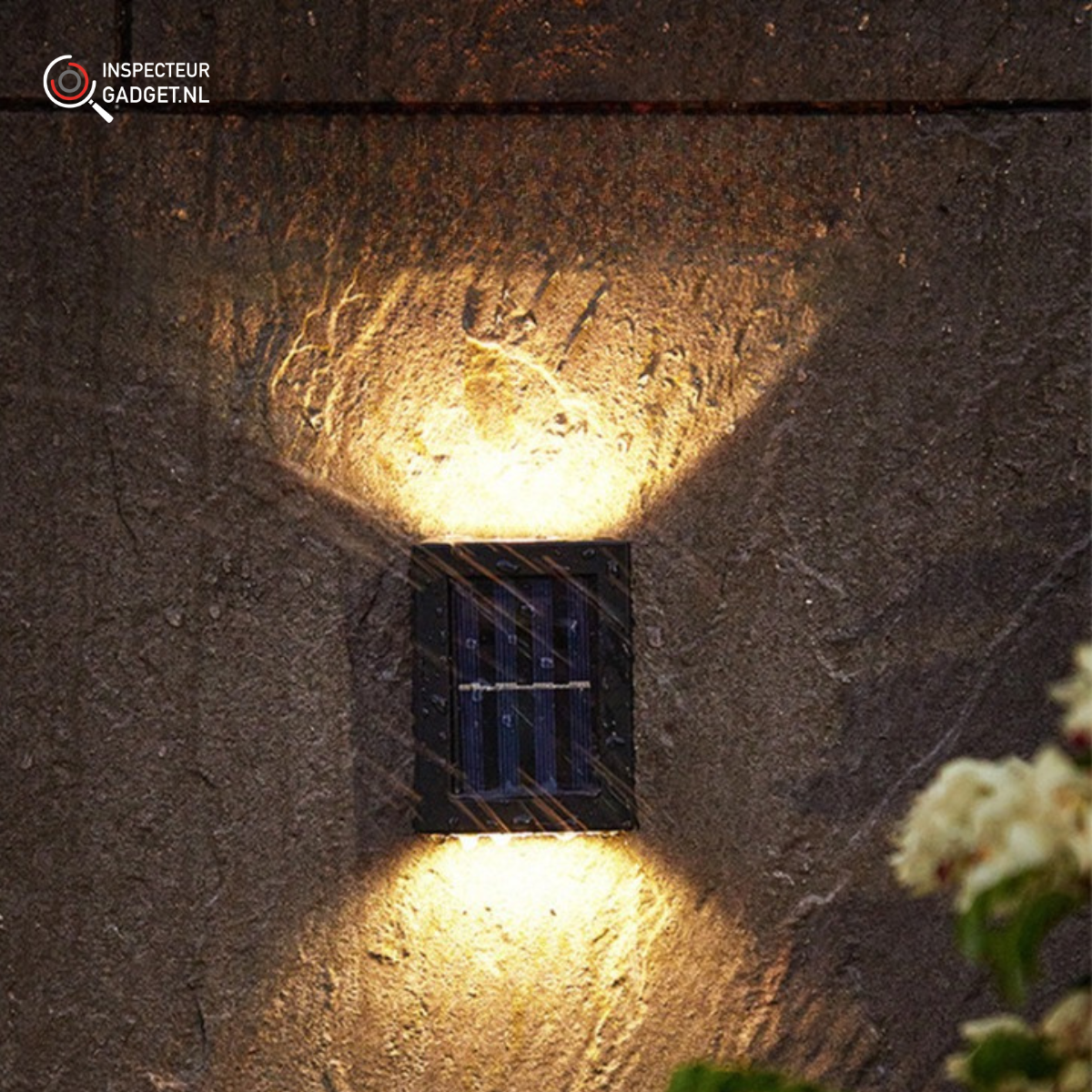 Wireless Solar LED Wall Lights - Warm Garden Ambience