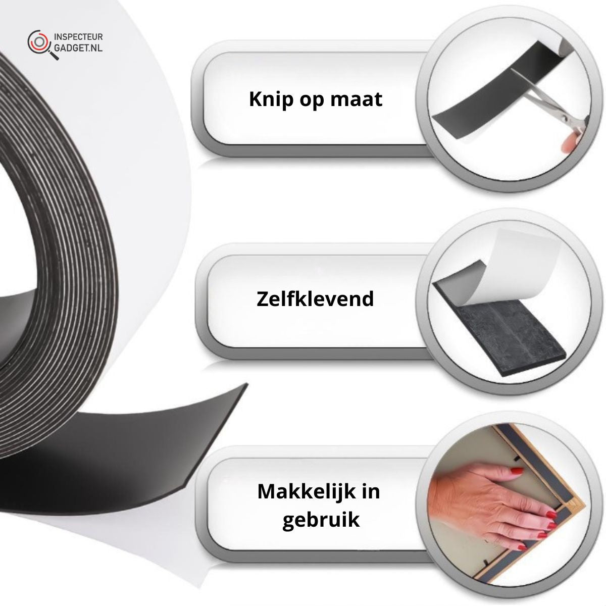 MagneTape - Double-Sided Reusable Magnetic Adhesive Tape
