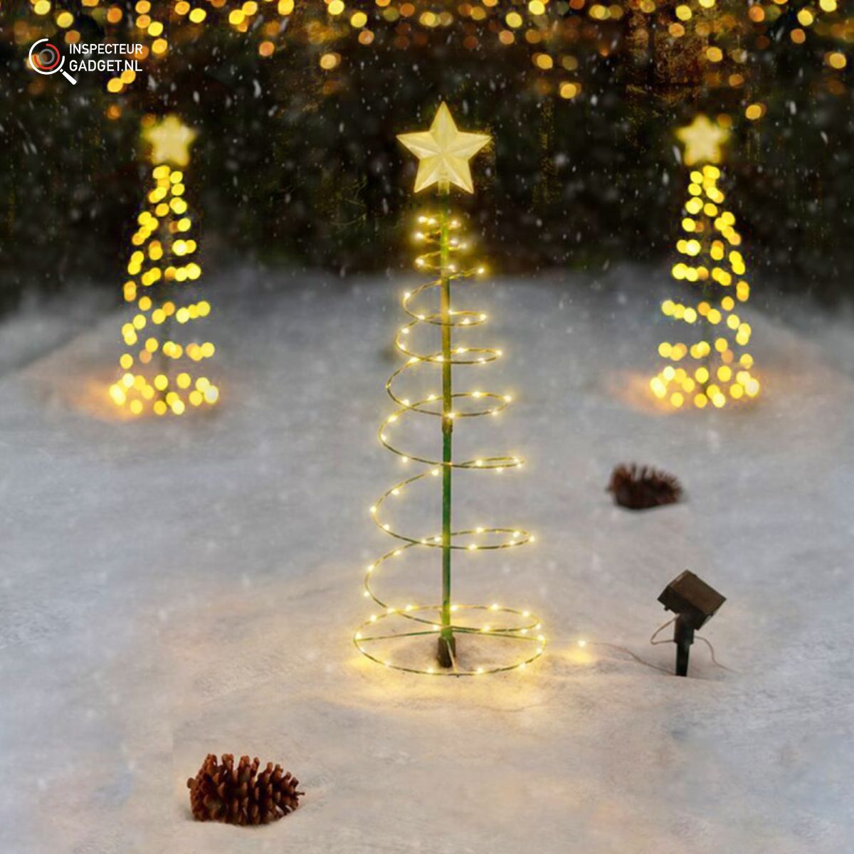 RoamFir - Cordless Solar Christmas Tree for Outdoor Garden Lighting