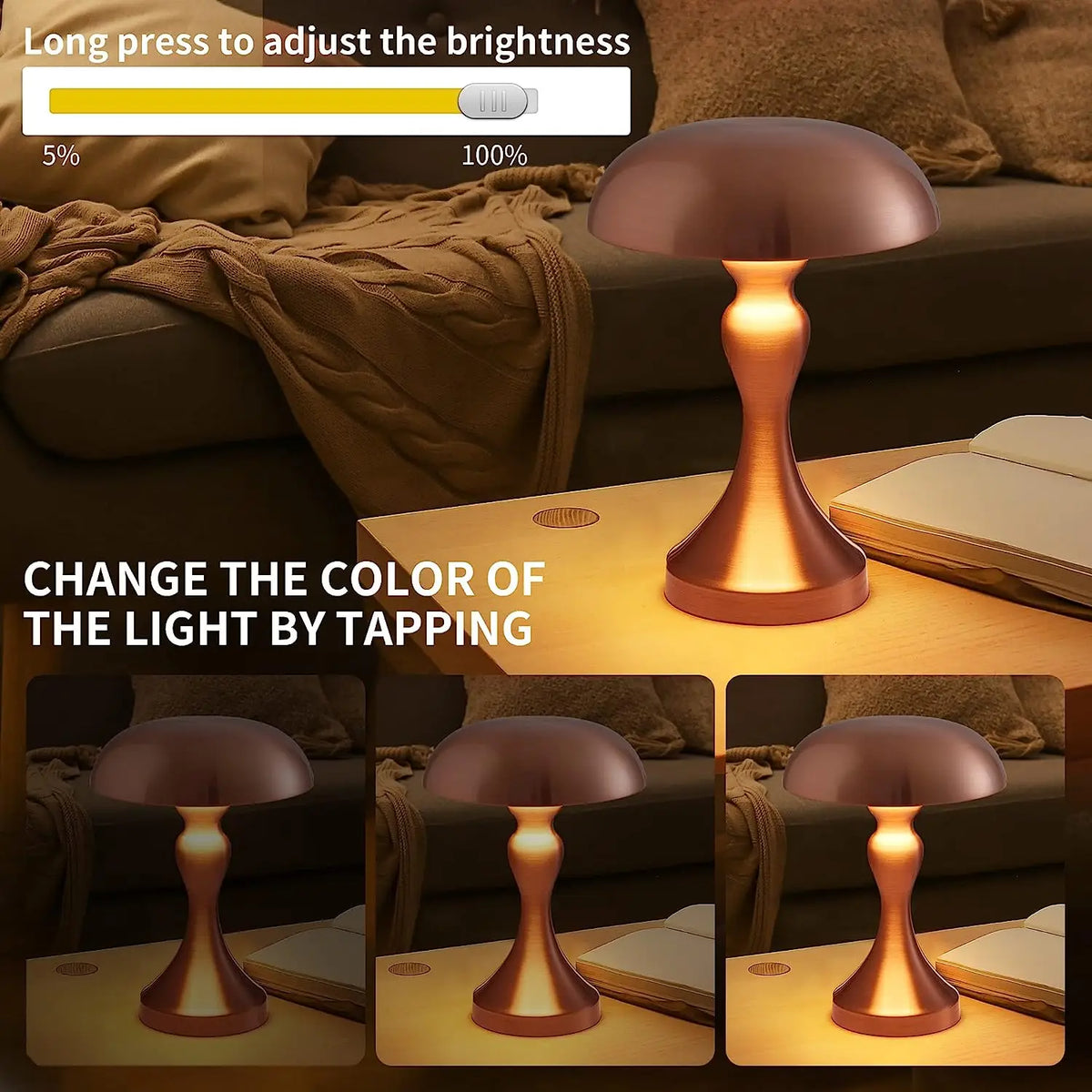 Vespera Luxe - Elegant Bedside Table Lamp & Reading Light