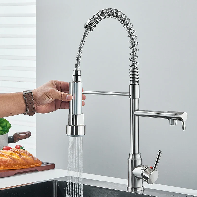 NickelFlex - 360° Rotating Modern Kitchen Mixer Tap