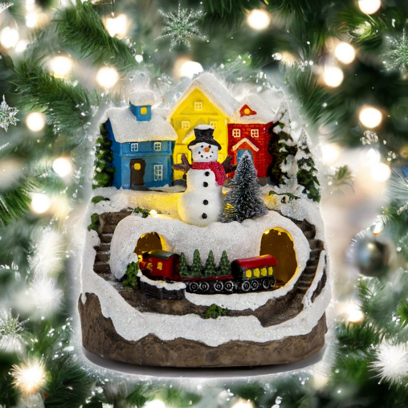 StarMagic - Musical LED Christmas House with Rotating Village
