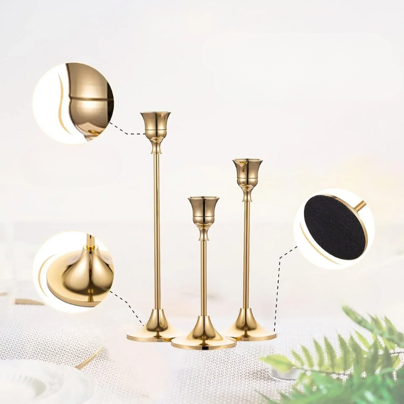 Dreamy Lights - Luxury Gold Candle Holders for Every Occasion