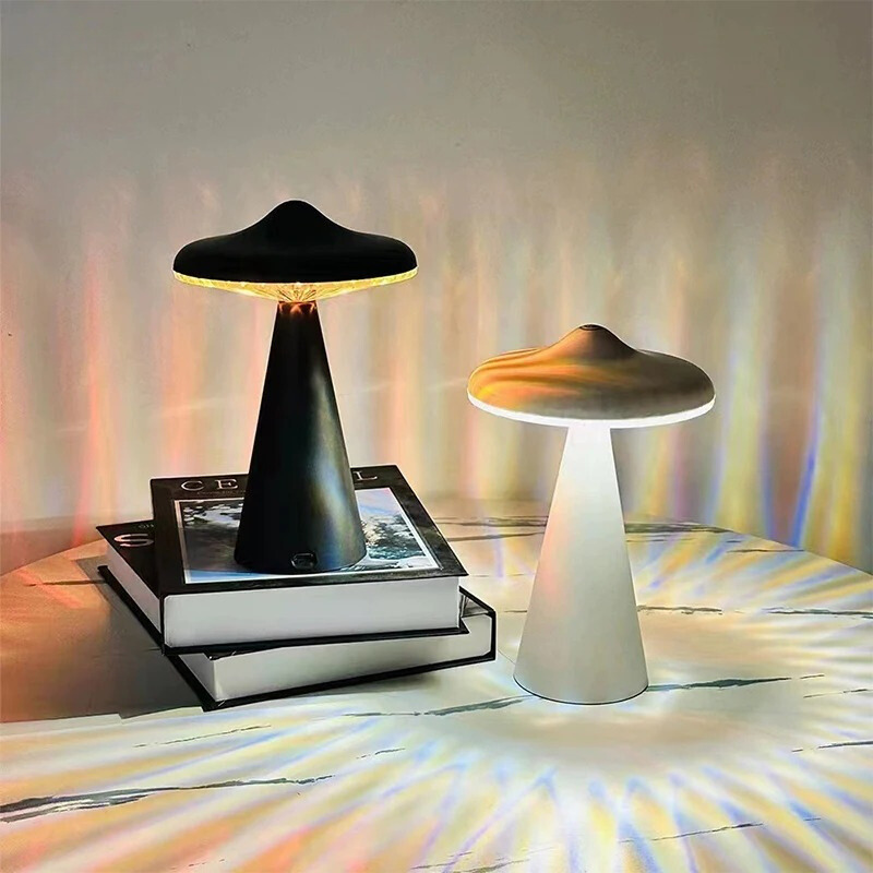 ZunoLume Mushroom Lamp - Touch Dimmable USB Rechargeable LED Table Lamp