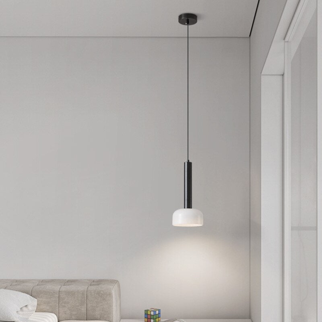 SpireGlow - Minimalist Copper LED Pendant Light, Height Adjustable