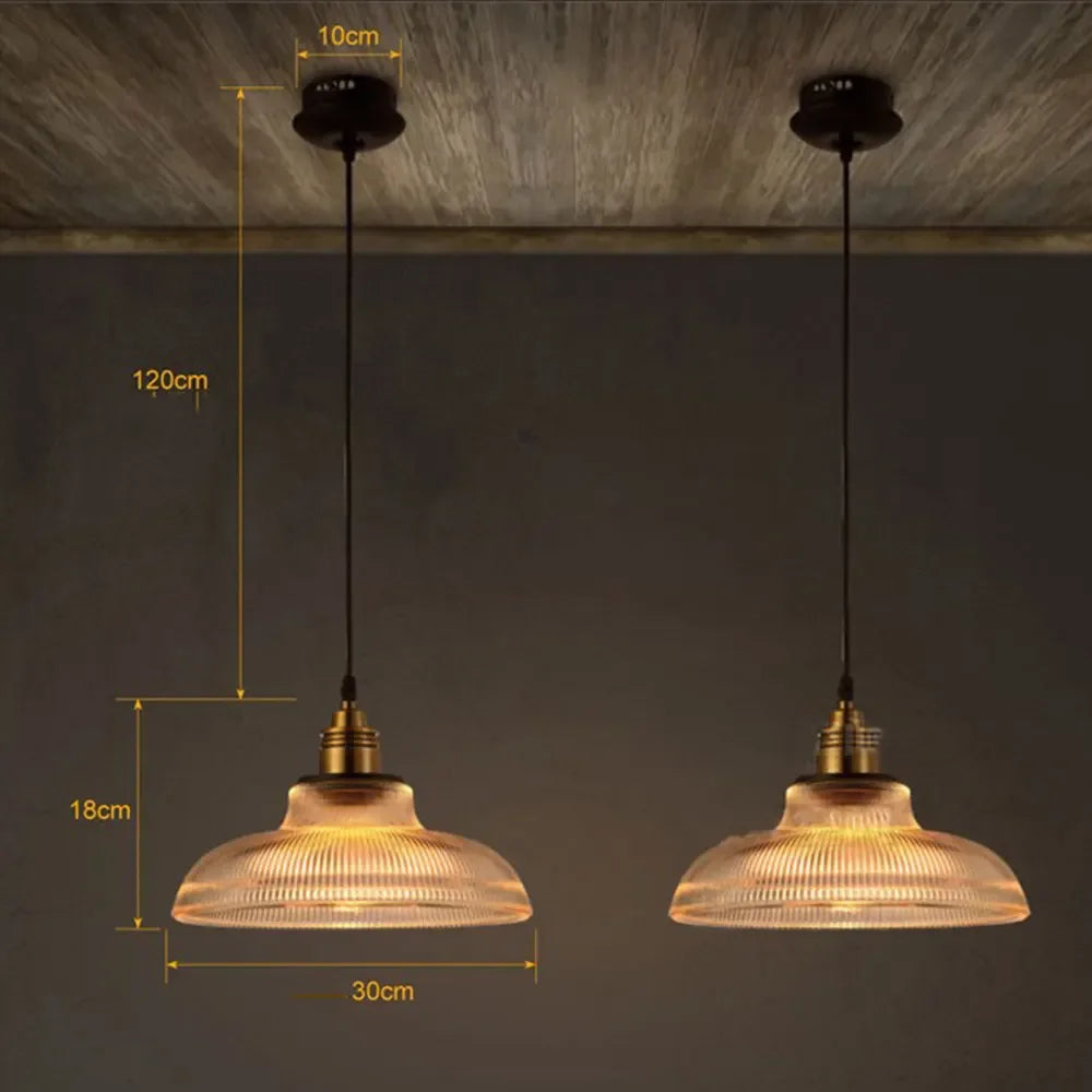 LumiAura | Élégante Suspension Verre Vintage Scandinave Luminaire 4