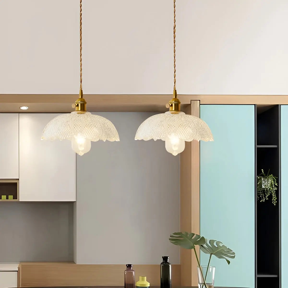 Nordic Luxe LED - Elegant Glass Chandelier for Living and Dining Rooms