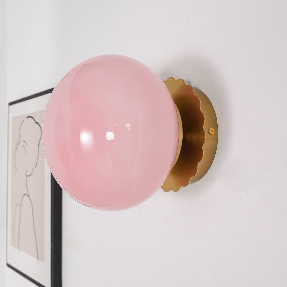 Tamrose - Pink Glass Wall Sconce for Elegant Interiors