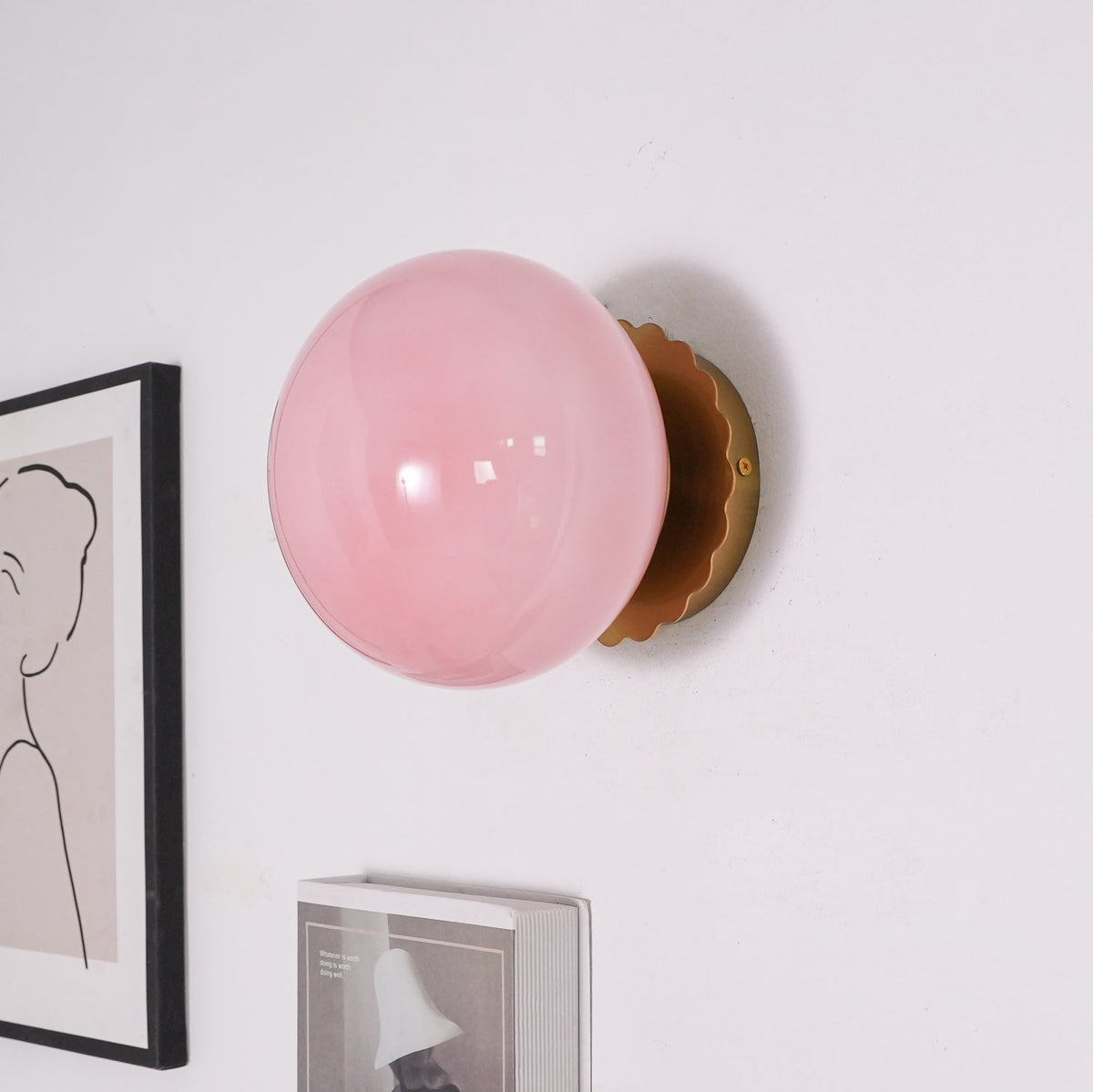 Tamrose - Pink Glass Wall Sconce for Elegant Interiors