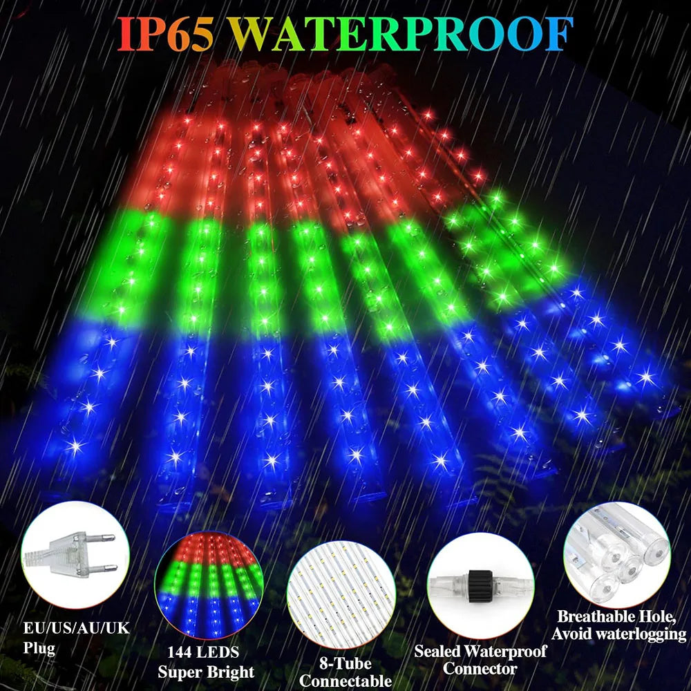 Stellarshine - Guirlande lumineuse extérieure effet pluie de météores