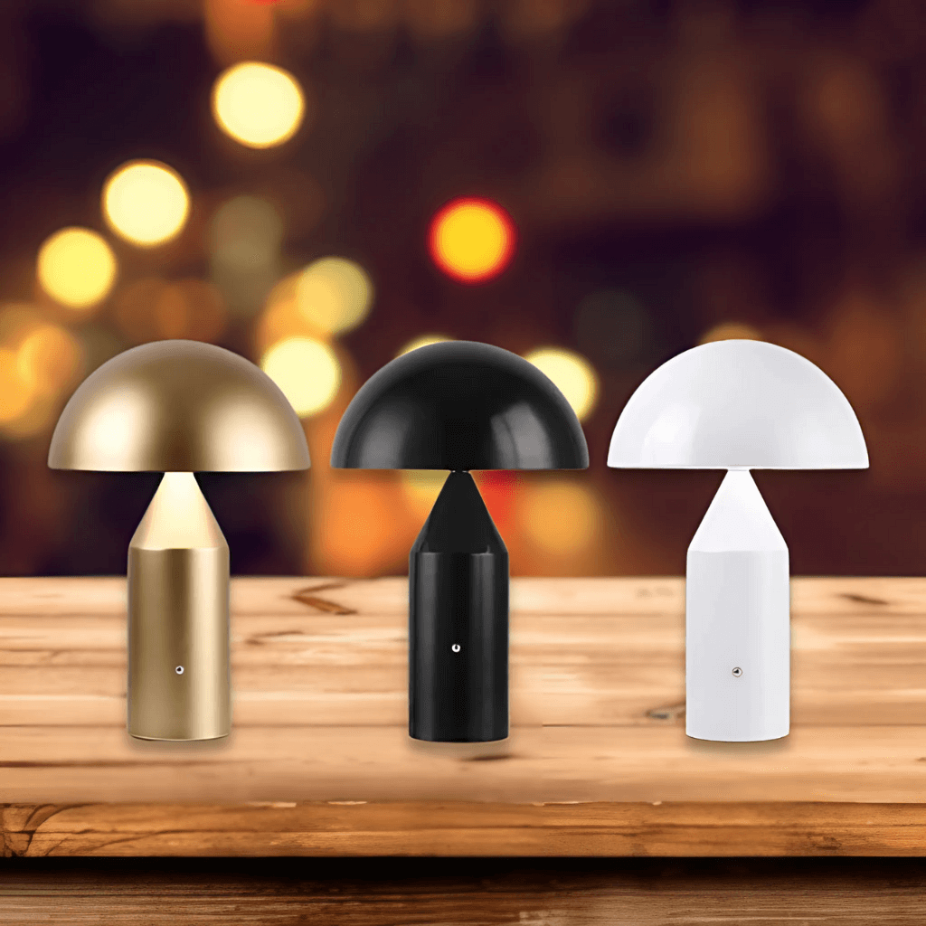 Lumiere Mushroom LED Lamp - Nordic Gold Minimalist Design