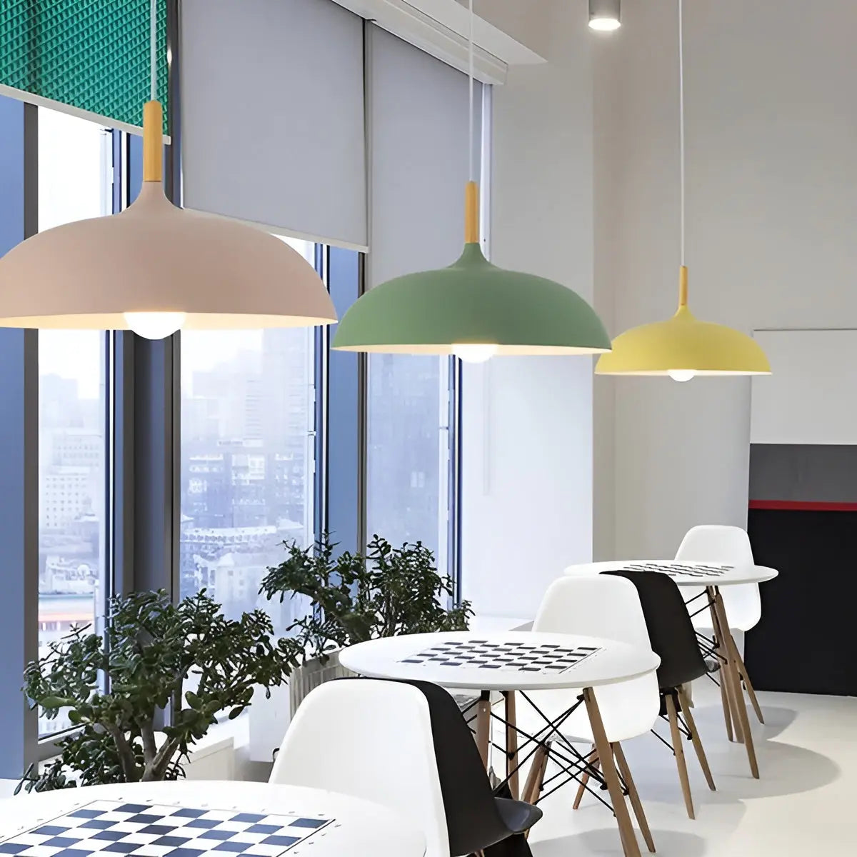 ModArt - Scandinavian Oak Pendant Light with LED Lighting