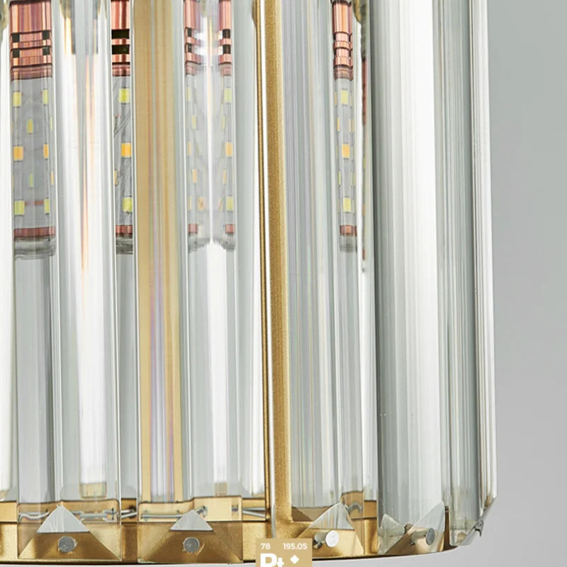 LuxeGlow SparkleLamp - Elegant K9 Crystal Pendant Light