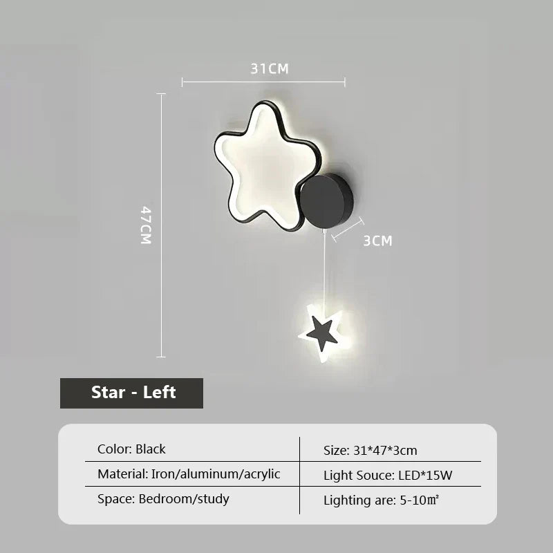 LumiDroom - Magical Moon and Stars Wall Lamp
