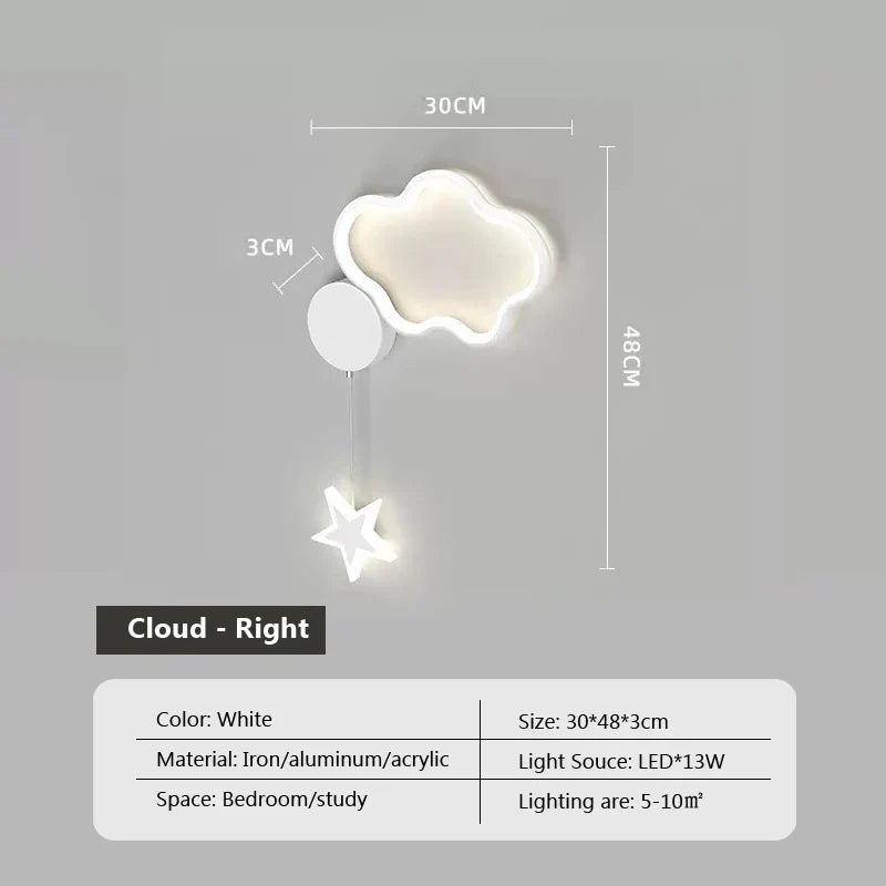 LumiDroom - Magical Moon and Stars Wall Lamp