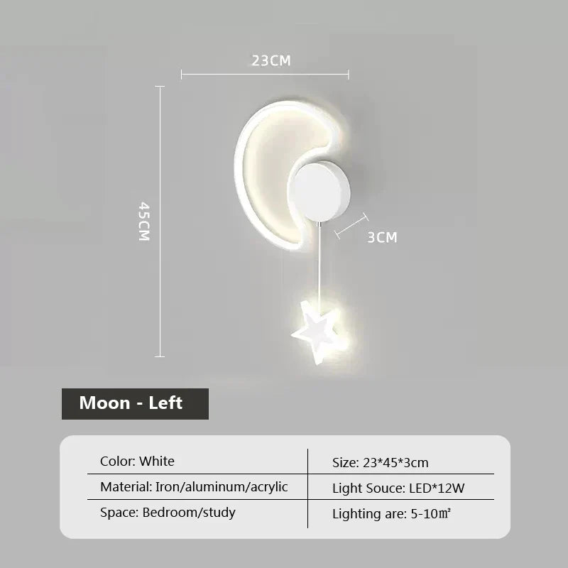 LumiDroom - Magical Moon and Stars Wall Lamp