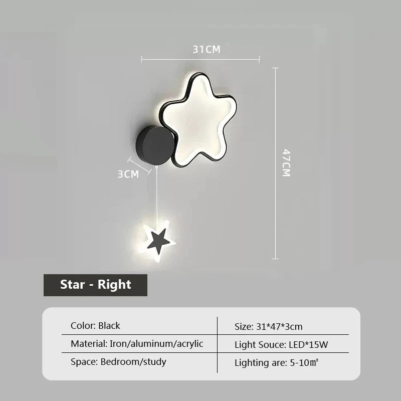 LumiDroom - Magical Moon and Stars Wall Lamp