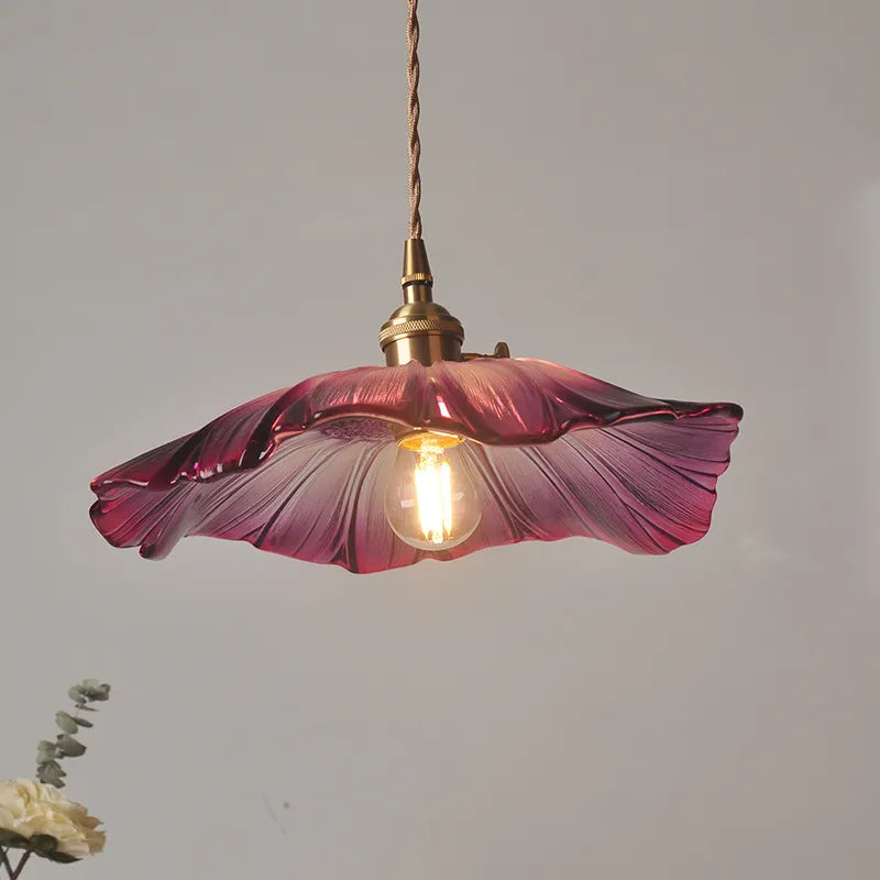 FloraShine Light - Elegant Floral Glass Pendant Light