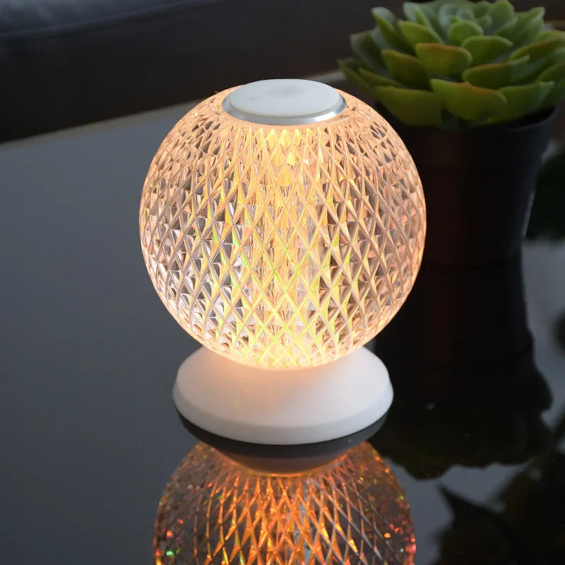 FlexiLuxe - Cordless Crystal Table Lamp for Luxurious Lighting