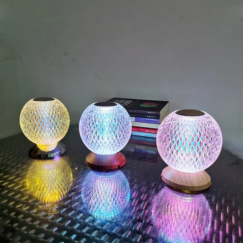 FlexiLuxe - Cordless Crystal Table Lamp for Luxurious Lighting