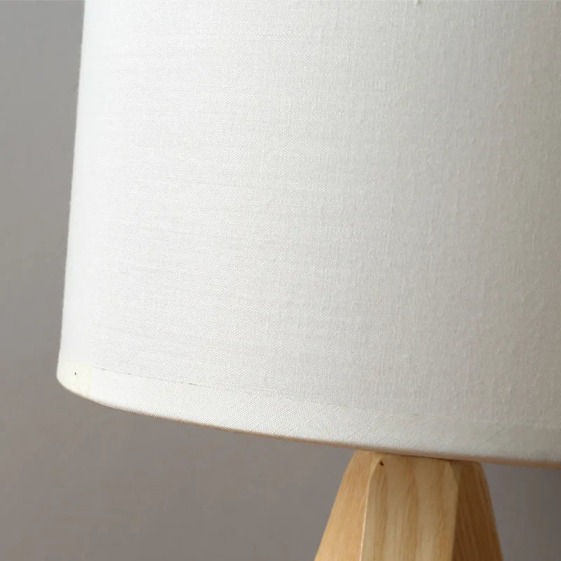 Wood Opaline - Modern Wooden Tripod Table Lamp