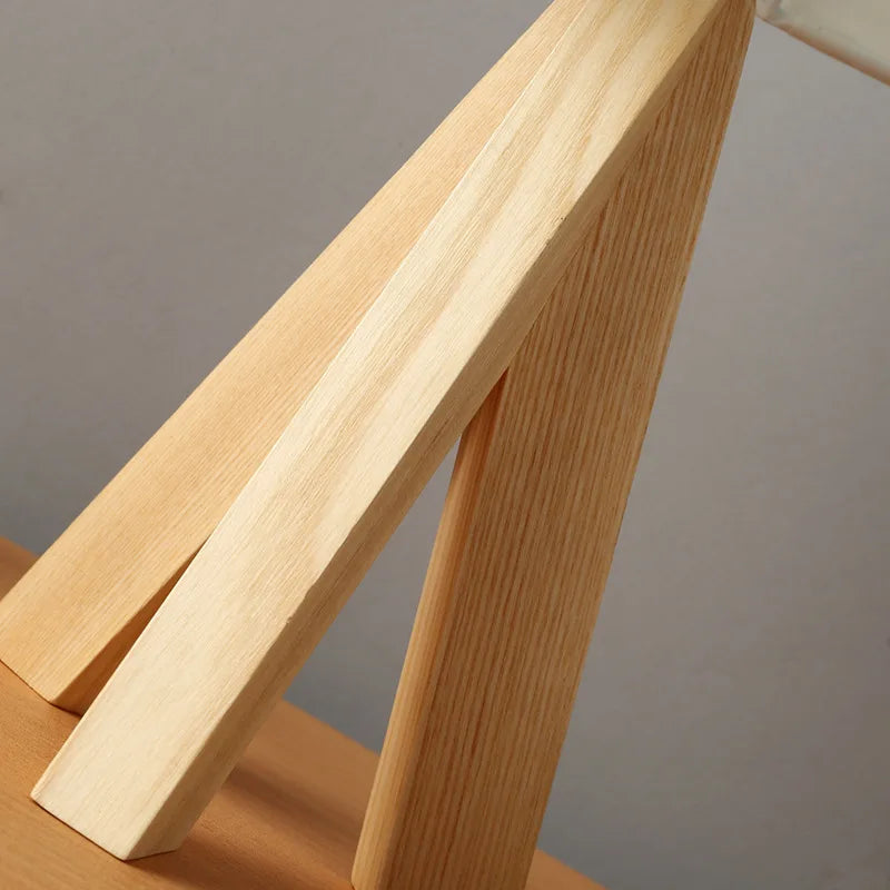 Wood Opaline - Modern Wooden Tripod Table Lamp