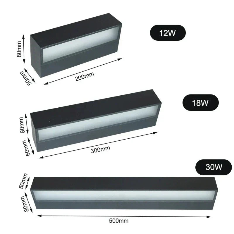 Wallbright - Applique murale LED moderne pour extérieur