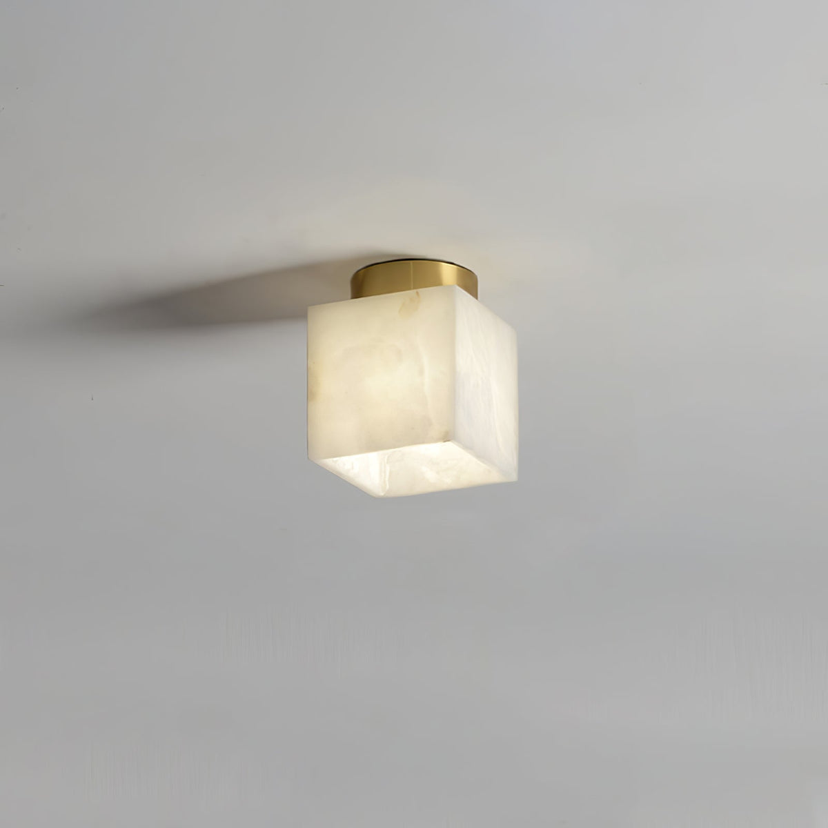 LumaBreeze - Modern LED Ceiling Light in Alabaster and Brass