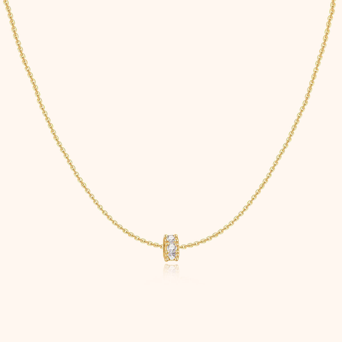 Valerie - Collier cercle en zircone, pendentif en argent 925
