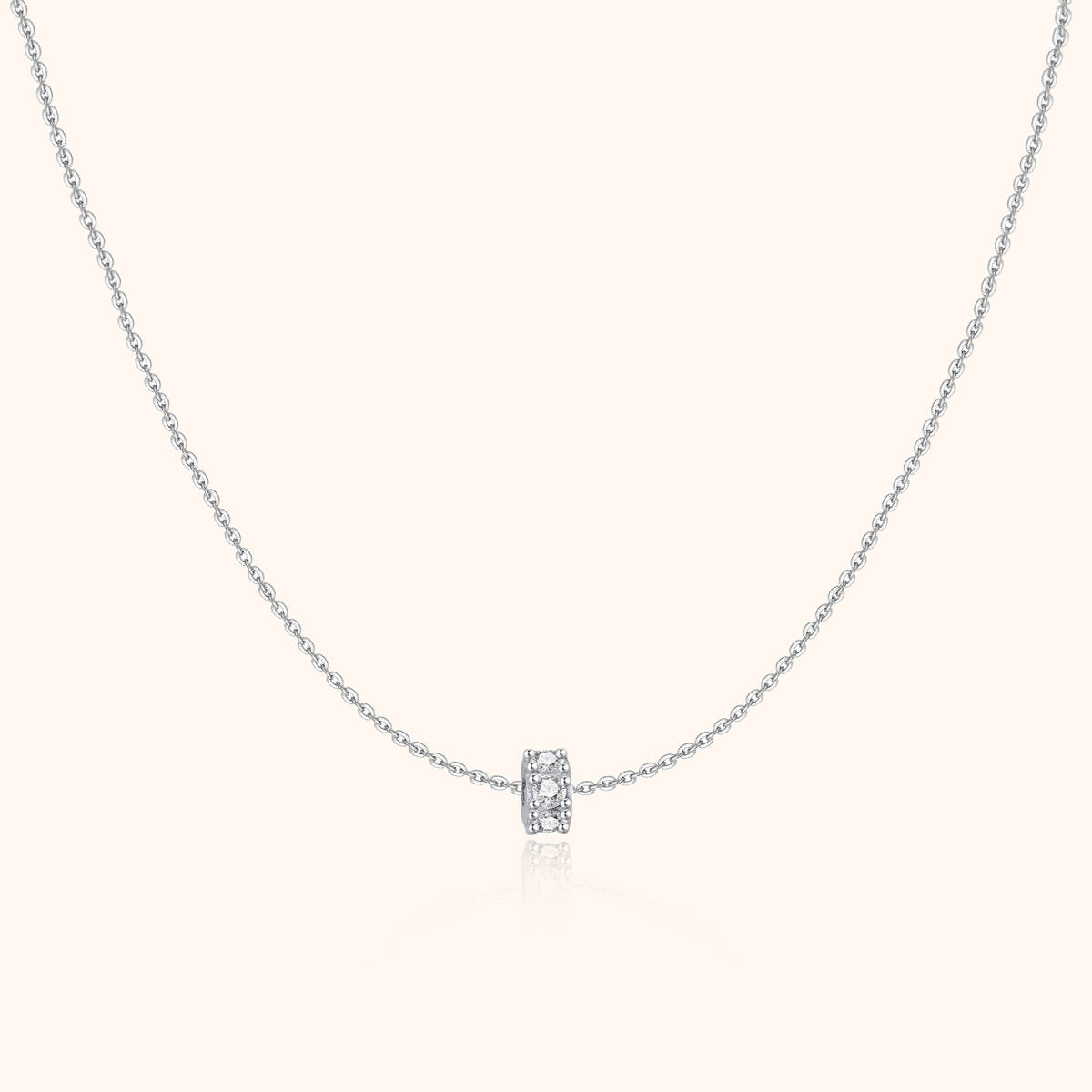 Valerie - Collier cercle en zircone, pendentif en argent 925