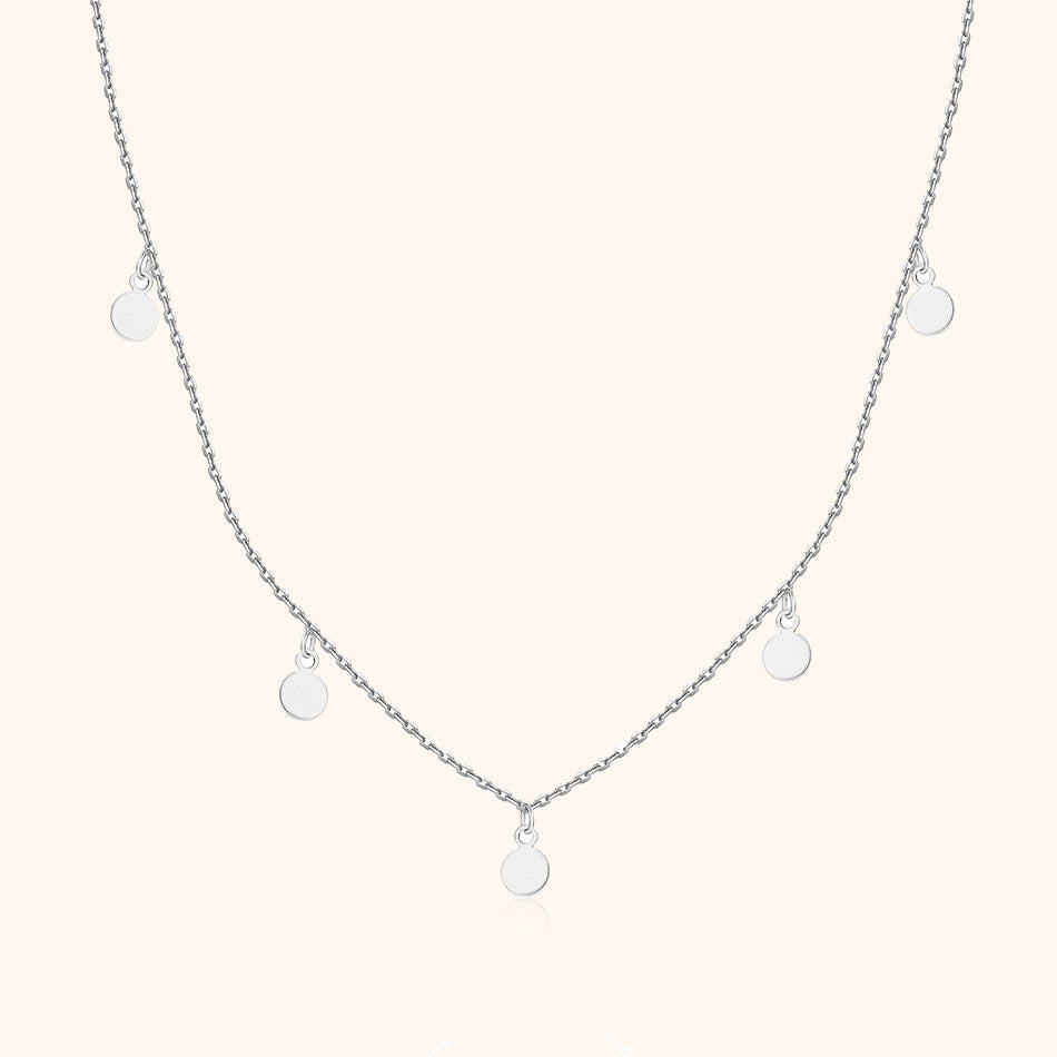 Aylin - Delicate Silver Circle Necklace