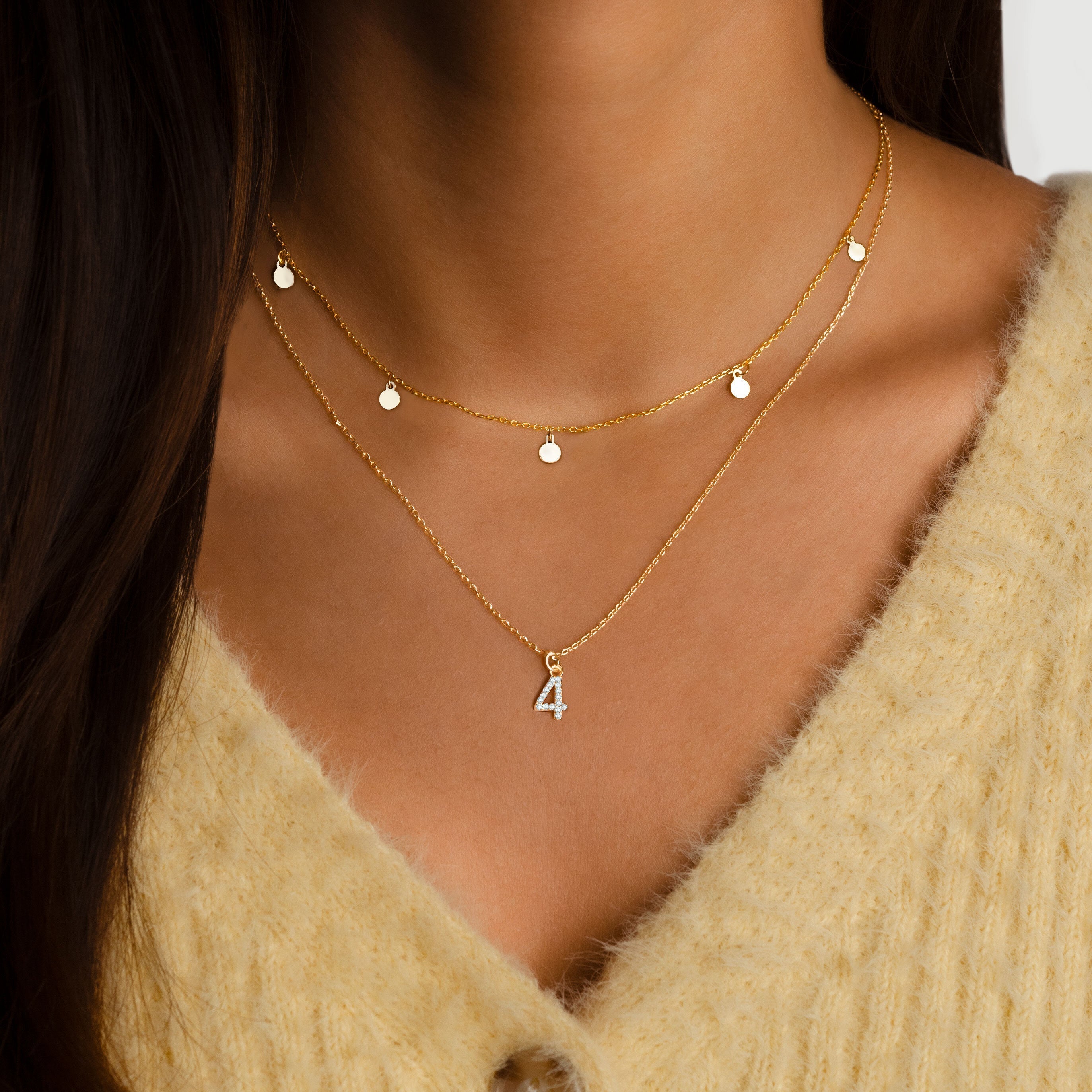 Aylin - Delicate Silver Circle Necklace