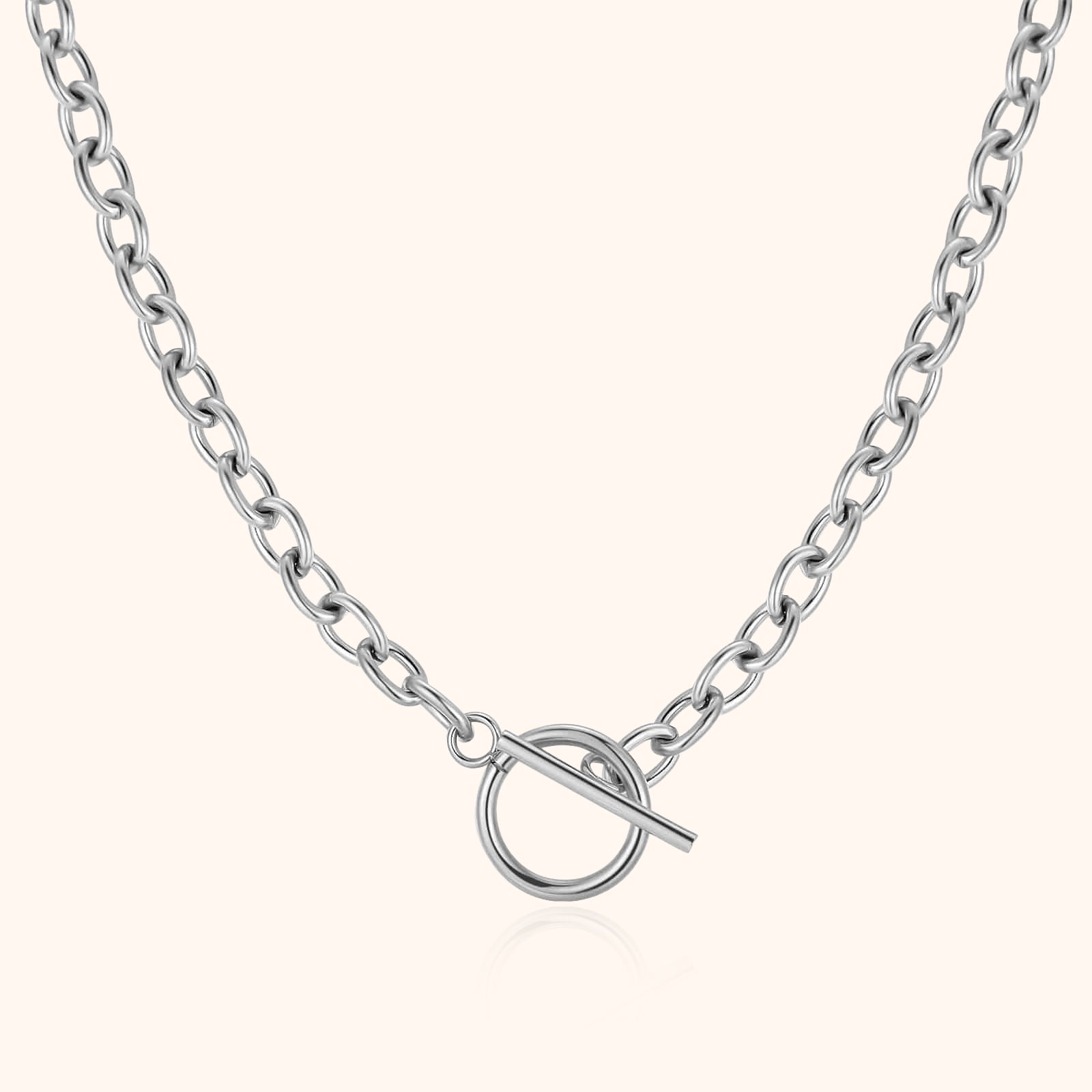 Noelia - Minimalist Geometric Silver Necklace