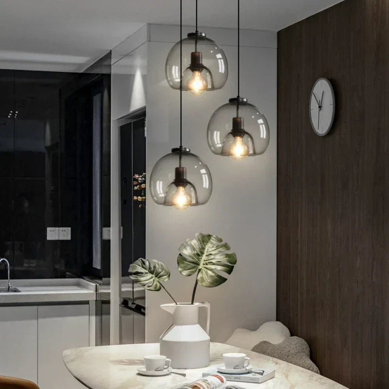 LumiGlow Pendant - Contemporary Glass Suspension Light for Luxury Interiors