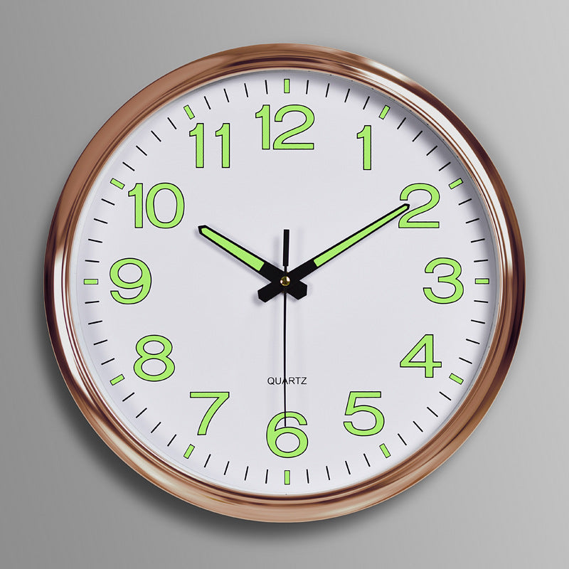 HushGlow - Silent Wall Clock 30 cm with Night Glow