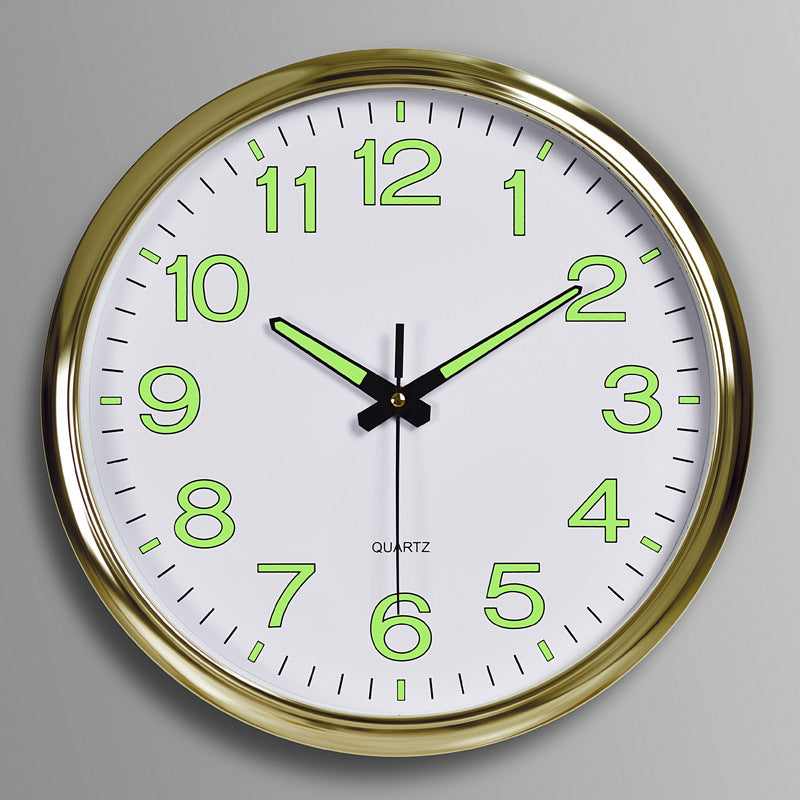 HushGlow - Silent Wall Clock 30 cm with Night Glow