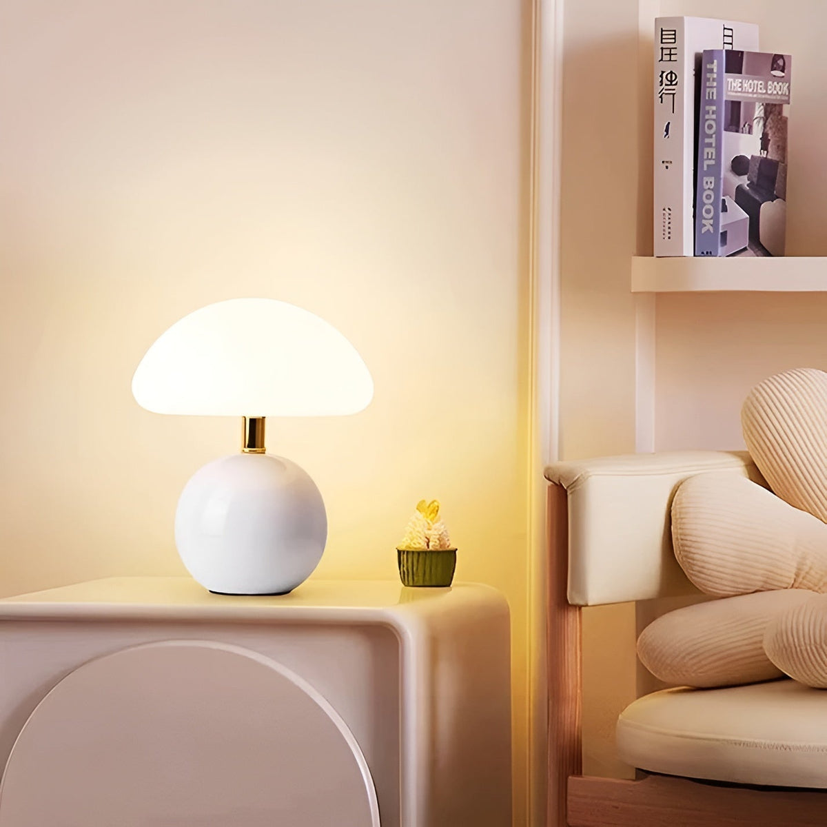CreamyShine - Warm Soft-Glow LED Mushroom Lamp