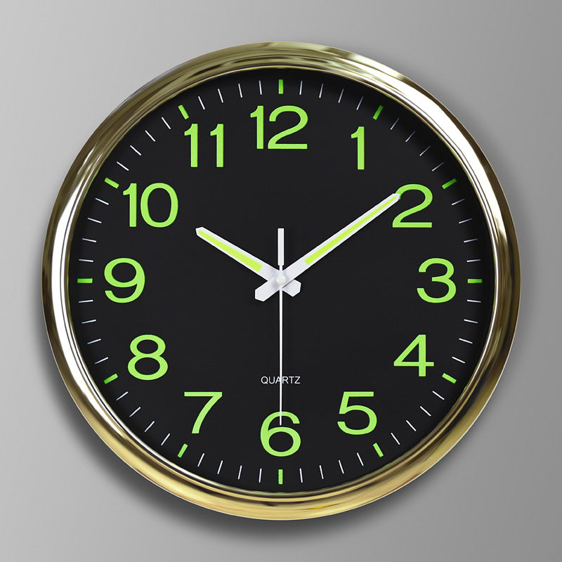 HushGlow - Silent Wall Clock 30 cm with Night Glow