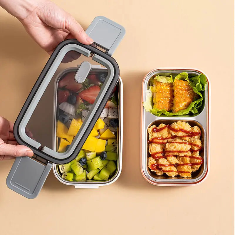 MealMate - Boîte repas à 2 étages en acier inoxydable