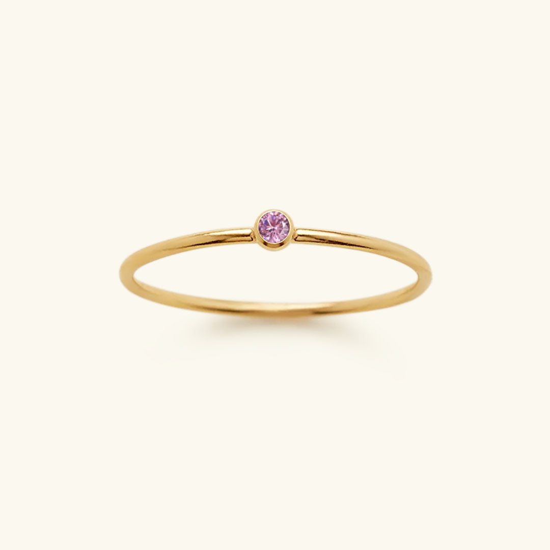 Bague Pierre de Naissance Celestia - Argent Plaqué Doré